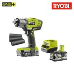 Pack ryobi boulonneuse � chocs 18v one + - 1 batterie 2. 0ah - 1 chargeur r18iw3 - 120s - 1 batterie ...