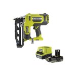 Pack ryobi cloueur de finition � air comprim� r16gn18 - 0 - 18 v one + - 1 batterie 2. 0ah - 1 chargeur ...