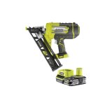 Pack ryobi cloueur de finition inclin� � air comprim� 18v one + r15gn18 - 0 - 1 batterie 2. 5ah - 1 chargeur ...