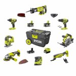 Pack ryobi combo 8 outils - 2 batteries 5. 0ah et 1 batterie 2. 0ah - 1 chargeur - r18ck8 - 3552sl