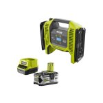 Pack ryobi gonfleur compresseur 18v r18mi - 0 - 1 batterie 5. 0ah - 1 chargeur rapide rc18120 - 150