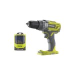 Pack ryobi - perceuse � percussion r18pd3 - 0 - 18v one + sans batterie ni chargeur - coffret 46 accessoires ...