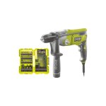 Pack ryobi perceuse � percussion rpd1010k - 1010w - coffret de 38 accessoires - rak38dsdi2