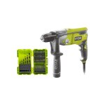 Pack ryobi perceuse � percussion rpd1200 - k - 1200w - coffret de 38 accessoires - rak38sdd