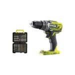Pack ryobi - perceuse - visseuse r18dd3 - 0 - 18v one + sans batterie ni chargeur - coffret 60 accessoires ...