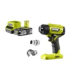 Pack ryobi pistolet a air chaud 18v r18hg - 0 - 1 batterie 2. 5ah - 1 chargeur rapide rc18120 - 125