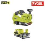 Pack ryobi ponceuse  bande 75mm 18v one + r18bs - 0 - 1 batterie 5. 0ah - 1 chargeur rapide 2. 0ah rc18120 ...