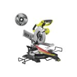 Pack ryobi - scie  onglet radiale r18ms216 - 0 - 18v one plus - sans batterie ni chargeur - lame carbure ...