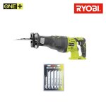 Pack ryobi scie sabre 18v one + r18rs - 0 - lot de 6 lames universelles - bois et mtal 100 / 152mm - ...
