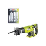 Pack ryobi - scie sabre rrs1801m - 18v one + sans batterie ni chargeur - lot de 6 lames universelles ... Pack ryobi - scie sabre rrs1801m - 18v one + sans batterie ni chargeur - lot de 6 lames universelles ...