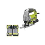 Pack ryobi scie sauteuse pendulaire lectrique 680w rjs1050 - k - coffret de 20 lames rak20jb
