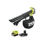 Pack ryobi souffleur aspiro - broyeur obv18 - 18v one + brushless - 1 batterie 2. 0ah - 1 chargeur rapide ...
