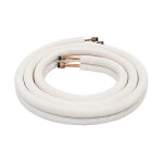 Paire de tubes de serpentin de climatiseur de 3 metres, 1 / 4 po 3 / 8 po, ensemble de fils de ligne ...