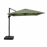 Palatino - parasol carr� 3x3 d�port� rotatif vert en aluminium