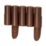 Palissade de jardin - prosperplast - ipalplus - r222 - plastique - marron - 30 cm x 15 cm x 2, 4 m