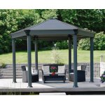 Palram - gaz�bo tonnelle hexagonale 11. 16m gris anthracite 703445