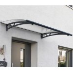 Palram - marquise transparente 150. 5x91. 5cm gris anthracite 705531