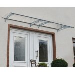 Palram - marquise transparente 91, 5x302cm argent 703408