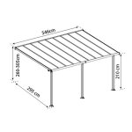 Palram - pergola 16. 1m blanc - 704220