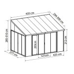 Palram - pergola ferm�e 11. 8m blanc - 703062