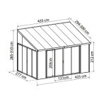 Palram - pergola ferme 11. 8m gris anthracite - 703708