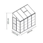 Palram - serre de jardin adosse 2. 9m argent - 704052