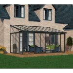 Palram - veranda fermée 3x5, 46m gris anthracite - 703990 Palram - veranda fermée 3x5, 46m gris anthracite - 703990