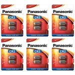 Panasonic lot de 6 blisters de 2 piles photo cr2 lithium
