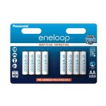 Panasonic eneloop lot de 8 piles rechargeables lr06 - aa 1900 mah blanc