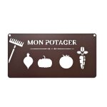 Pancarte dcorative en mtal  mon potager - 25x12, 5cm - fer vieilli
