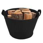 Panier à bûches teahupo noir le marquier Panier à bûches teahupo noir le marquier