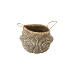 Panier compactor pliable belly noir et naturel m