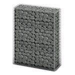 Panier de gabion avec couvercle fil galvanis 100 x 80 x 30 cm