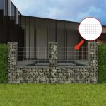 Panier de gabion en forme de u acier galvanisé 240x20x100 cm Panier de gabion en forme de u acier galvanisé 240x20x100 cm