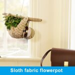 Panier a plantes décoratif en tissu paresseux, organisateur de stockage de pots de fleurs suspendus pour ... Panier a plantes décoratif en tissu paresseux, organisateur de stockage de pots de fleurs suspendus pour ...