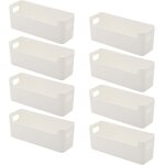 Panier rangement, 8 pices bac rangement plastique, paniers et botes de rangement  port u pour cosmtiques, ...