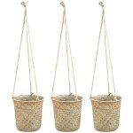 Panier de rangement en osier tiss� a la main, pot de fleurs suspendu, panier de plantes, conteneur de ...