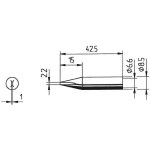 Panne de fer  souder forme de burin ersa 0842cd taille de la panne 2. 2 mm 1 pc(s)