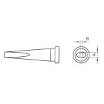 Panne de fer  souder forme burin longue, 3, 2mm weller lt - m