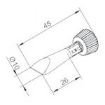 Panne de fer  souder longue dure conique ersadur 10mm de ersa type 0102cdlf100c / sb