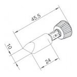 Panne de fer  souder longue dure ersadur 10mm de ersa type 0102cdlf100 / sb
