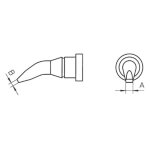 Panne de fer  souder ronde court coude, 1, 6mm weller lt - ax