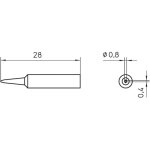 Panne  souder srie xnt pour fers  souder wxp 65 xnt h forme de burin taille des pannes Ø 0. 8 mm ...
