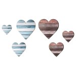 Panneau en bois en forme de coeur, 3 pi�ces / ensemble, d�coration murale, pendentif artisanal en bois ...