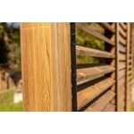 Panneau brise vue en bois trait - ventelles mobiles - dimensions 100 x h 200 cm
