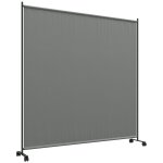 Panneau brise - vue paravent ext�rieur sur roulettes - autoportant - dim. 183l x 30l x 181h cm - gris ...