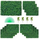 Panneaux de buis artificiels - vevor - haie artificielle panneaux muraux de haie de buis uv 12pcs 60x40 ... Panneaux de buis artificiels - vevor - haie artificielle panneaux muraux de haie de buis uv 12pcs 60x40 ...