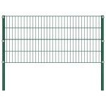 Panneau de clture avec poteaux fer 1, 7 x 0, 8 m vert