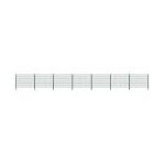 Panneau de clture avec poteaux fer 11, 9 x 1, 2 m vert