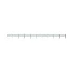 Panneau de clture avec poteaux fer 17 x 0, 8 m vert